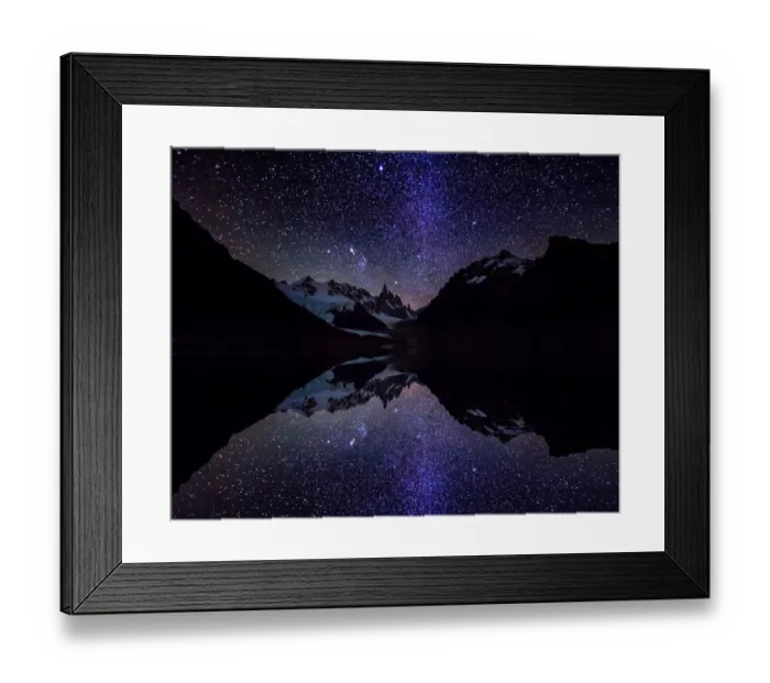 Framed Print : Starry night over Cerro Torre. Patagonia, Argentina