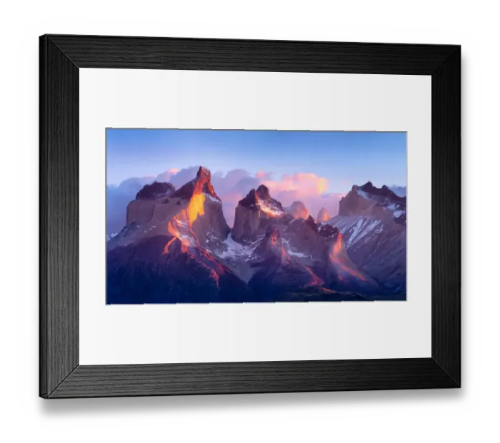 Framed Print : Sunrise in the Patagonian Andes Mountains Framed Print : Sunrise in the Patagonian Andes Mountains