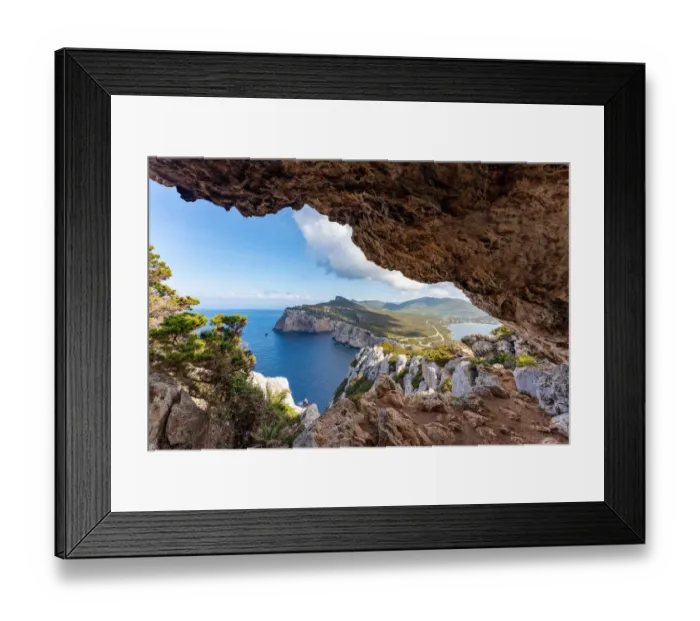 Framed Print : Capo Caccia, blue sea and sky in summertime. Alghero, Sassari district, Sardinia, Italy Framed Print : Capo Caccia, blue sea and sky in summertime. Alghero, Sassari district, Sardinia, Italy