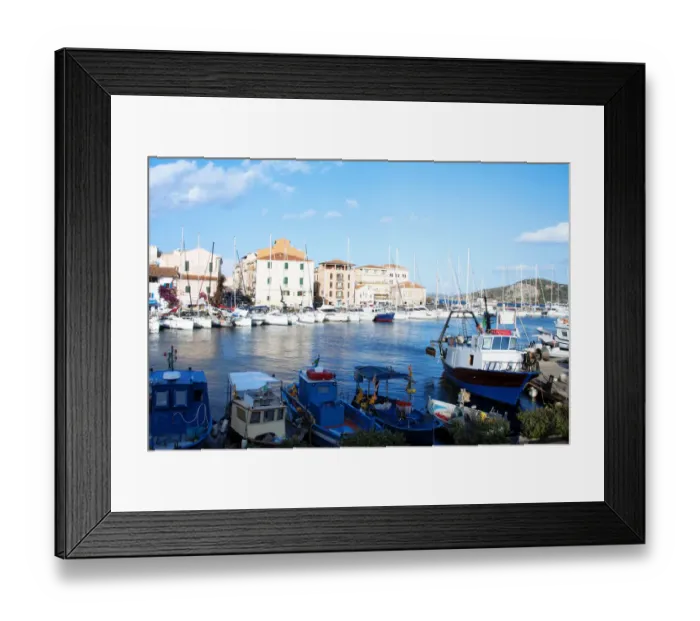 Framed Print : Harbour of La Maddalena
