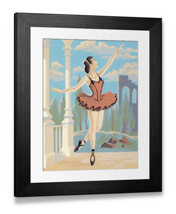 Framed Print : Female ballet dancer