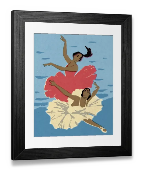 Framed Print : Two Ballerinas