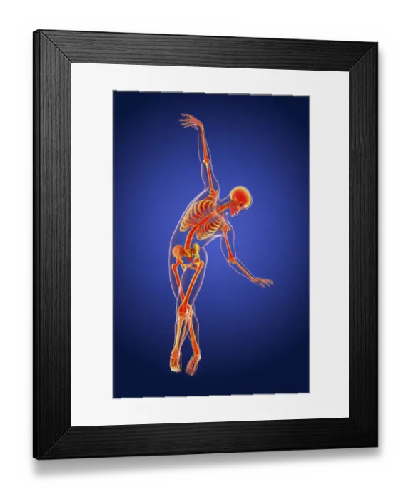 Framed Print : Anatomy of a dancer, illustration Framed Print : Anatomy of a dancer, illustration