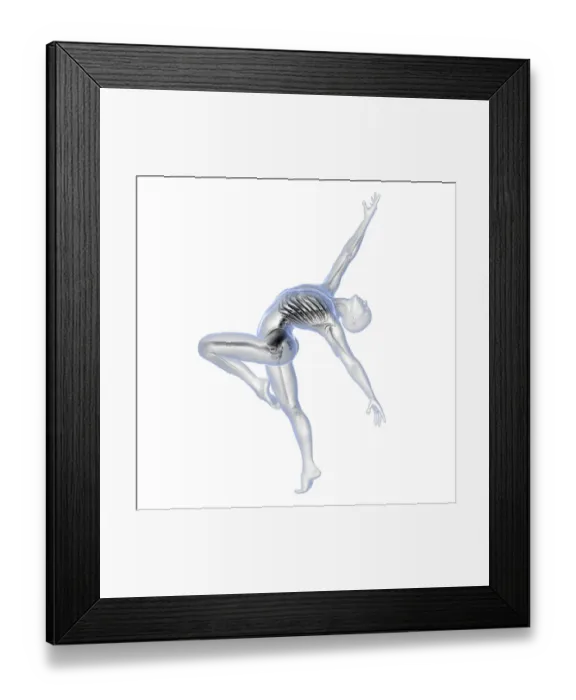 Framed Print : Anatomy of a dancer, illustration Framed Print : Anatomy of a dancer, illustration