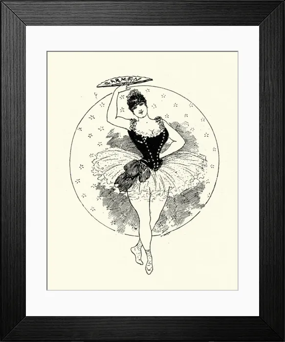 Framed Print : Carmen the Ballerina, Victorian, 19th Century Framed Print : Carmen the Ballerina, Victorian, 19th Century