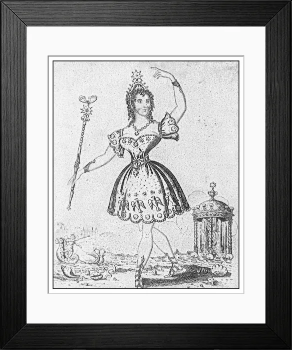 Framed Print : Antique illustration: Miss P Horton as Water Nymph Framed Print : Antique illustration: Miss P Horton as Water Nymph