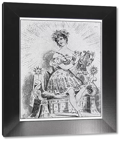 Antique illustration: Mrs Honey as Celestia