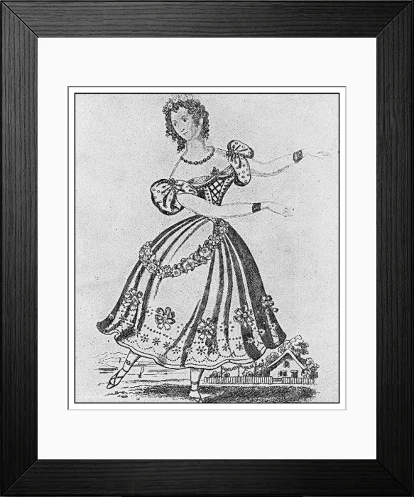 Framed Print : Antique illustration: Mrs Worrell as Columbine Framed Print : Antique illustration: Mrs Worrell as Columbine