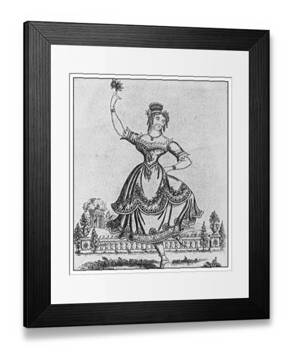 Framed Print : Antique illustration: J W Collier as Columbine Framed Print : Antique illustration: J W Collier as Columbine