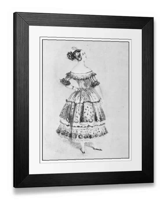 Framed Print : Antique illustration: Pauline Duvernay Framed Print : Antique illustration: Pauline Duvernay
