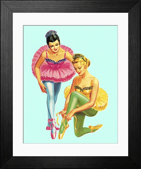 Framed Print : Two Ballerinas Framed Print : Two Ballerinas