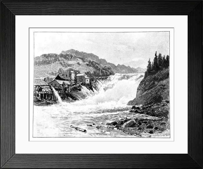 Framed Print : Trondheim waterfall Framed Print : Trondheim waterfall