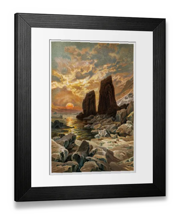 Framed Print : Rudolf Island of Franz Josef Land with Cape Stolbowoi ( Cap of Columns ), Russia Framed Print : Rudolf Island of Franz Josef Land with Cape Stolbowoi ( Cap of Columns ), Russia