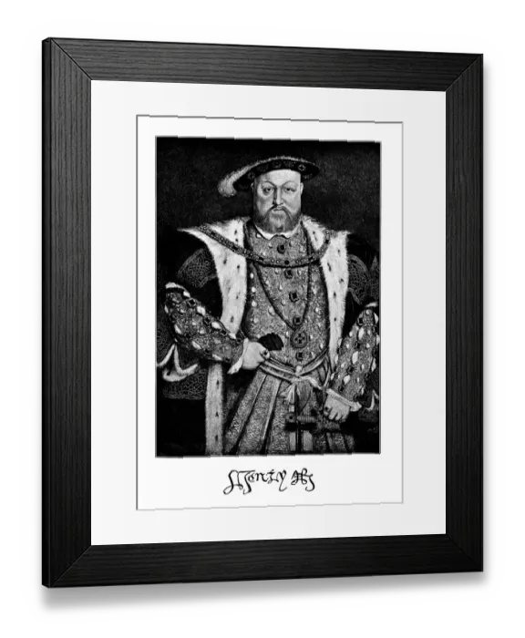 Framed Print : Portrait of King Henry VIII (28 June 1491 - 28 January 1547) King of England