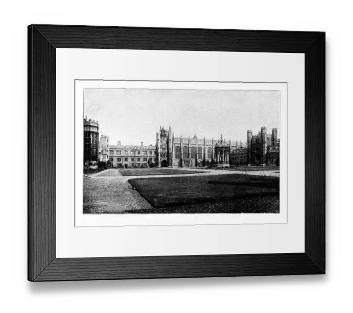 Framed Print : Old engraved illustration of Trinity College Cambridge, England Framed Print : Old engraved illustration of Trinity College Cambridge, England