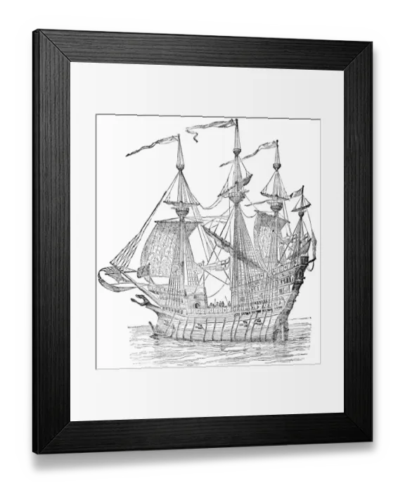 Framed Print : Henry Grace A Dieu (Great Harry), Flagship of Henry VIIIs Naval Fleet - 16th Century Framed Print : Henry Grace A Dieu (Great Harry), Flagship of Henry VIIIs Naval Fleet - 16th Century