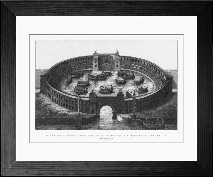 Framed Print : Ancient Vessels and Naval Trappings Engraving, 1851 Framed Print : Ancient Vessels and Naval Trappings Engraving, 1851