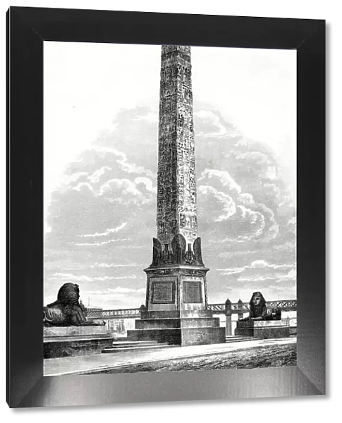 Obelisk Cleopatras Needle on the Thames Embrankment