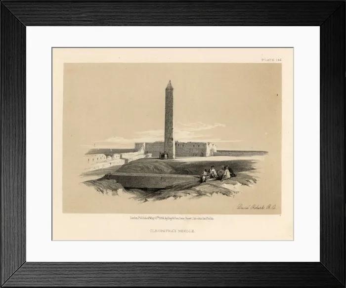 Framed Print : Cleopatras Needle, Luxor Obelisk, Egypt, 19th Century Framed Print : Cleopatras Needle, Luxor Obelisk, Egypt, 19th Century
