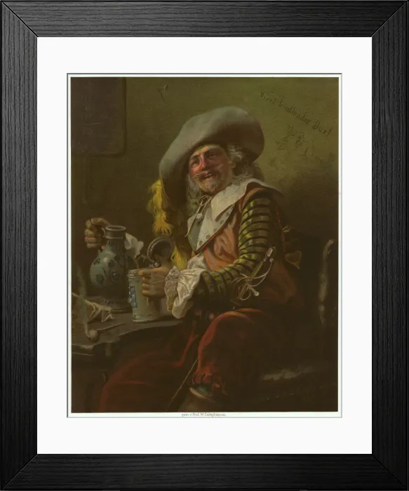 Framed Print : Wallenstein lansquenet, painted by Wilhelm Camphausen (1818-1885), chromolithograph Framed Print : Wallenstein lansquenet, painted by Wilhelm Camphausen (1818-1885), chromolithograph