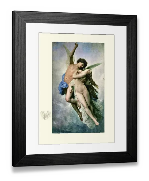 Framed Print : Cupid and Psyche by William Adolphe Bouguereau Framed Print : Cupid and Psyche by William Adolphe Bouguereau