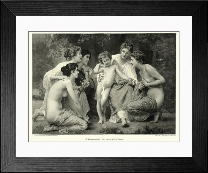 Framed Print : The admired cupid after William-Adolphe Bouguereau