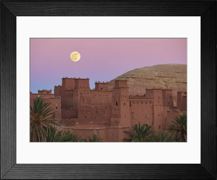 Framed Print : Last Full Moon of 2019 at the Ksar of Ait Ben Haddou Framed Print : Last Full Moon of 2019 at the Ksar of Ait Ben Haddou