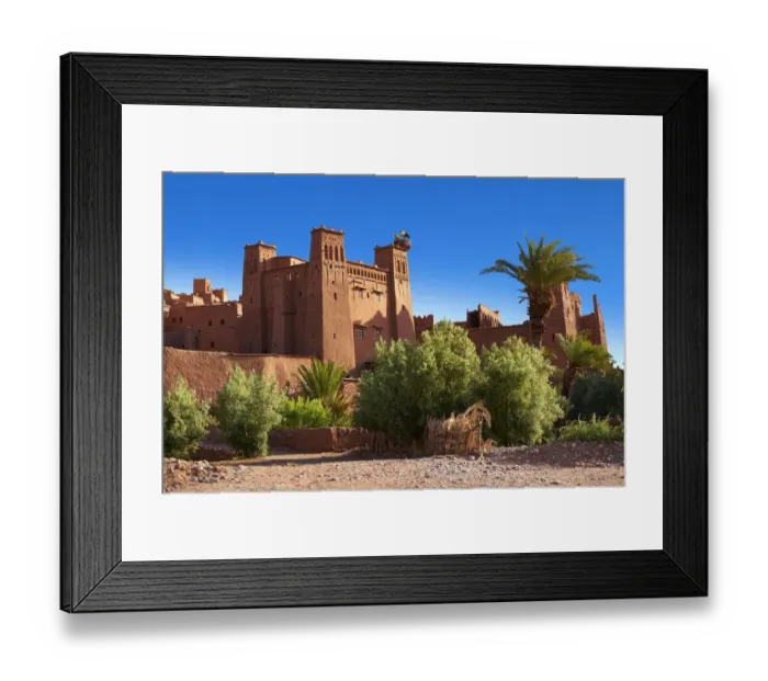 Framed Print : Mud buildings of the fortified Berber Ksar of Ait Benhaddou, Sous-Massa-Dra, Morocco Framed Print : Mud buildings of the fortified Berber Ksar of Ait Benhaddou, Sous-Massa-Dra, Morocco