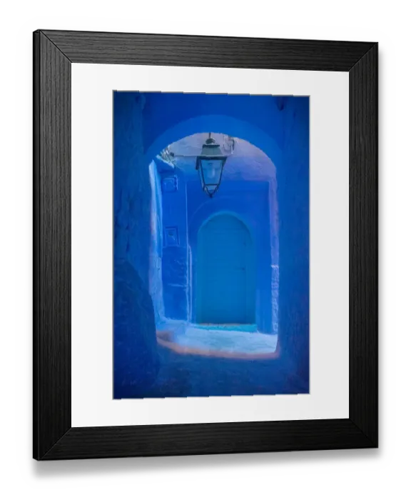 Framed Print : Shades of Blue architecture abstract background, Blue City Chefchaouen, Morocco Framed Print : Shades of Blue architecture abstract background, Blue City Chefchaouen, Morocco