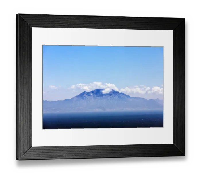 Framed Print : View from Tarifa / Spain to Morocco (Rif-mountains), Africa Framed Print : View from Tarifa / Spain to Morocco (Rif-mountains), Africa