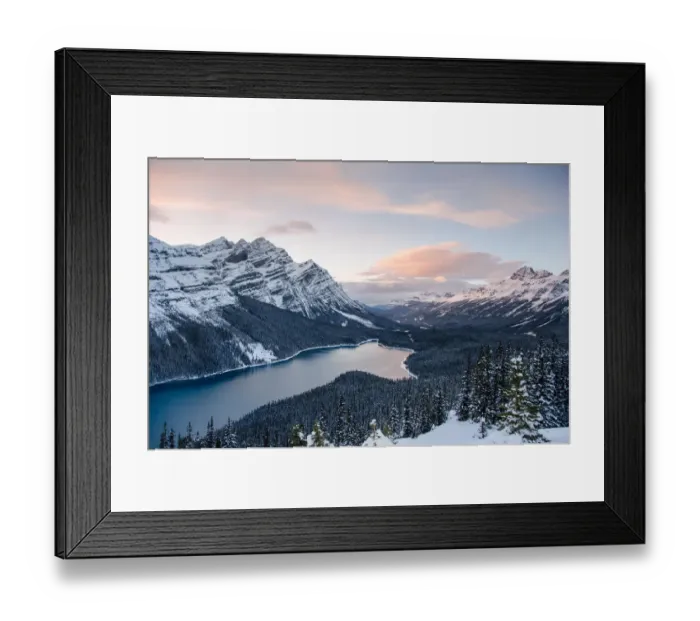 Framed Print : Banff National Park at sunset in winter Framed Print : Banff National Park at sunset in winter