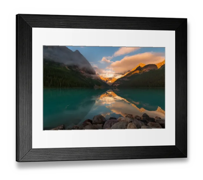 Framed Print : Sunrise at Lake Louise - Canada