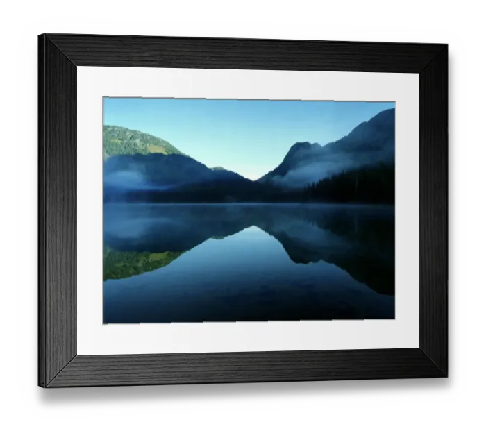 Framed Print : Canada, British Columbia, Whistler, Madely Lake, cover with fog Framed Print : Canada, British Columbia, Whistler, Madely Lake, cover with fog