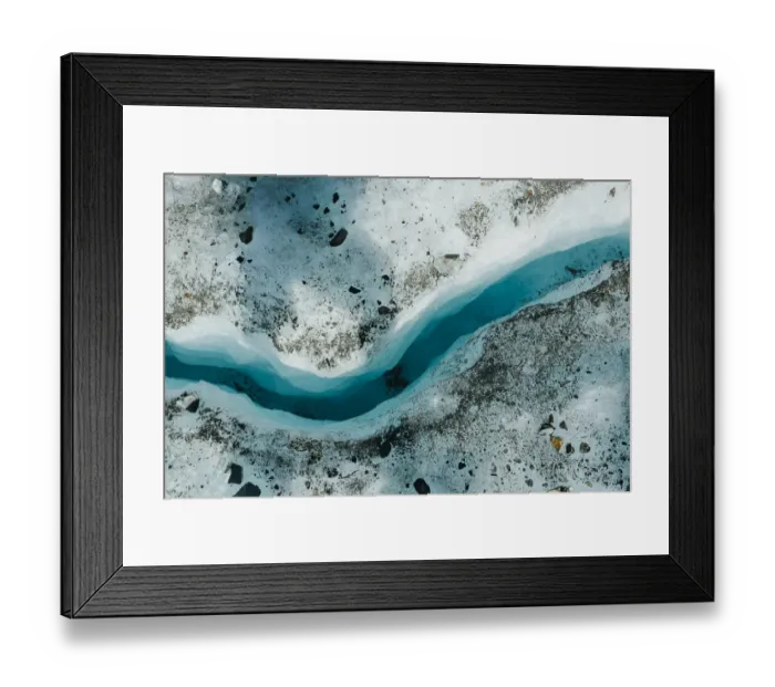 Framed Print : Crack in glacier ice Framed Print : Crack in glacier ice