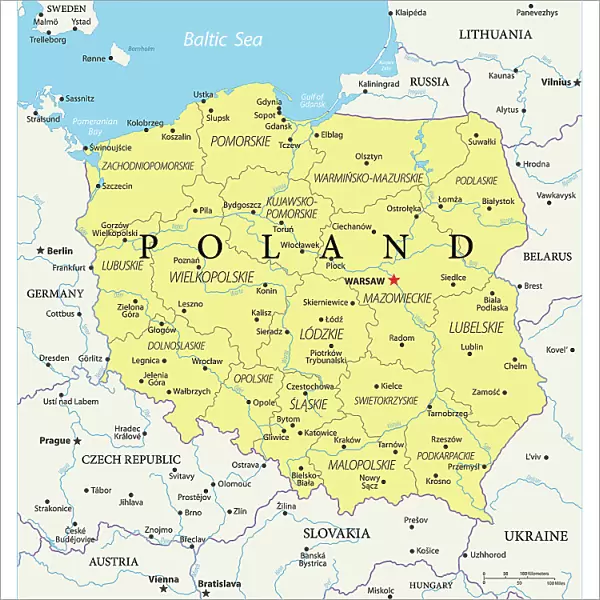 Poland Reference Map