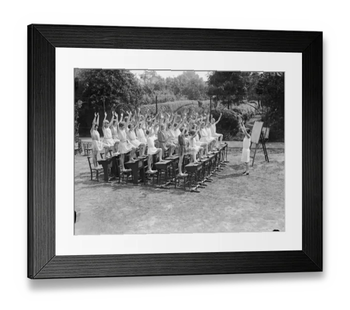 Framed Print : Exercise Class Framed Print : Exercise Class