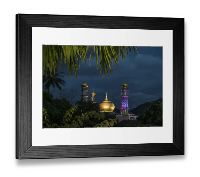 Framed Print : Mosque in Krabi at night Framed Print : Mosque in Krabi at night