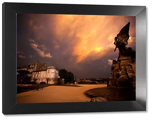 Stormy Sky at Sunset, in Angoulme, France
