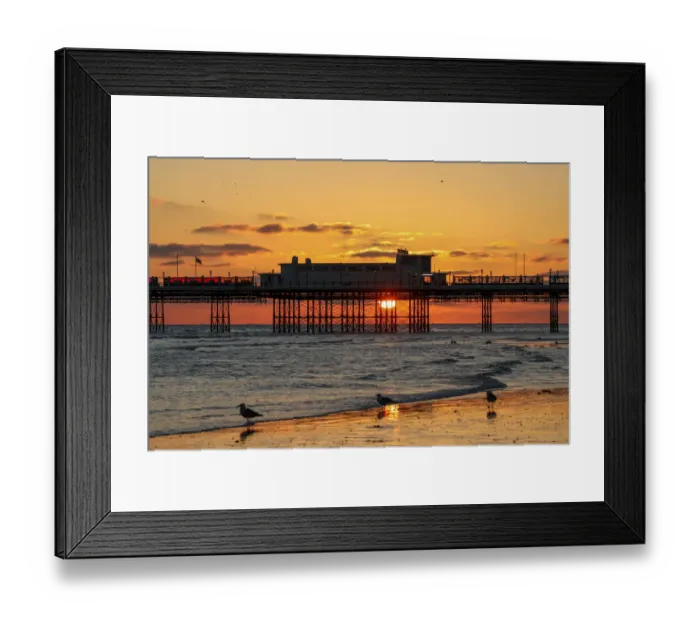 Framed Print : Worthing Pier at sunset Framed Print : Worthing Pier at sunset