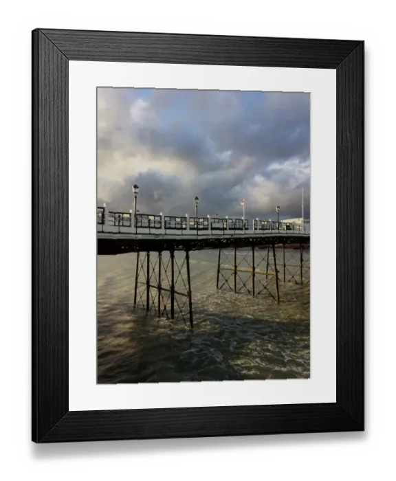 Framed Print : Worthing Pier Sun Ray Framed Print : Worthing Pier Sun Ray