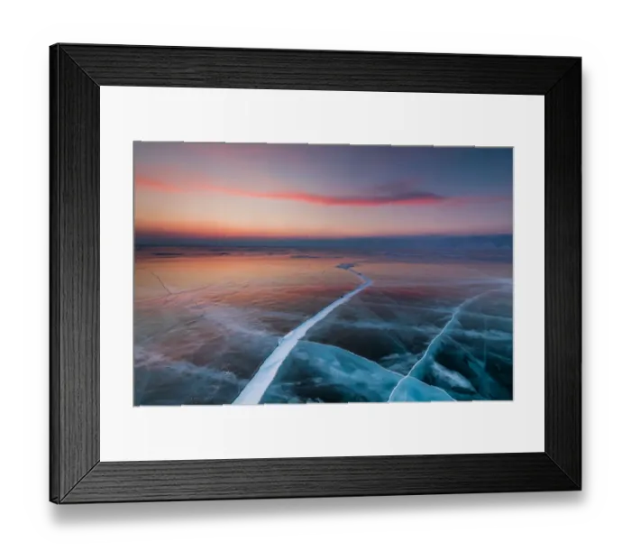Framed Print : Sunset on the ice of Lake Baikal Framed Print : Sunset on the ice of Lake Baikal