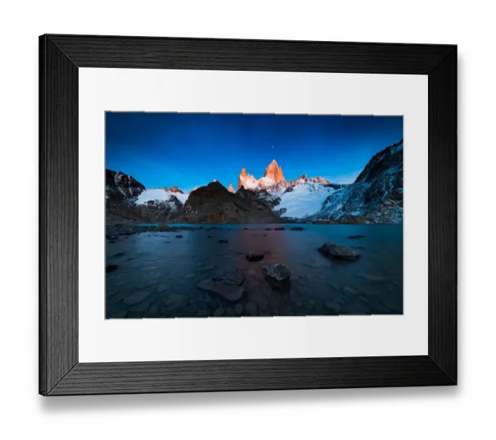Framed Print : Starry Night Over Mount Fitz Roy. Patagonia, Argentina Framed Print : Starry Night Over Mount Fitz Roy. Patagonia, Argentina