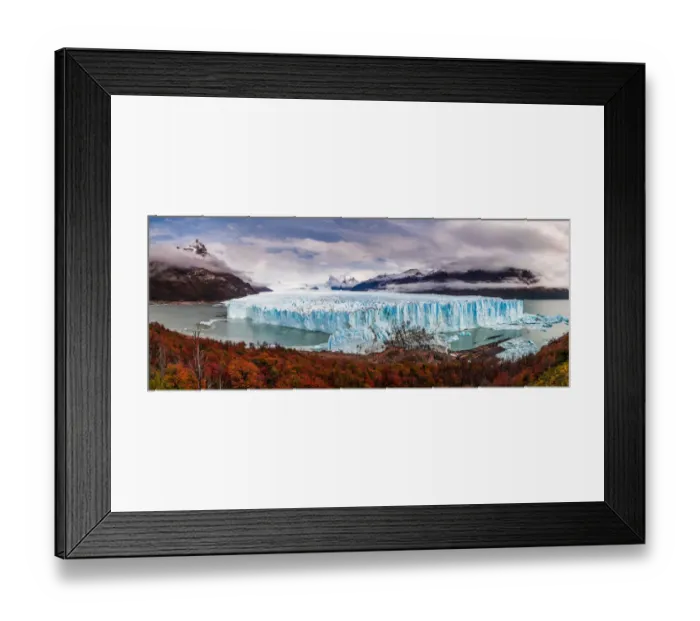 Framed Print : Panorama of glacier Perito Moreno in autumn. Argentina, Patagonia Framed Print : Panorama of glacier Perito Moreno in autumn. Argentina, Patagonia