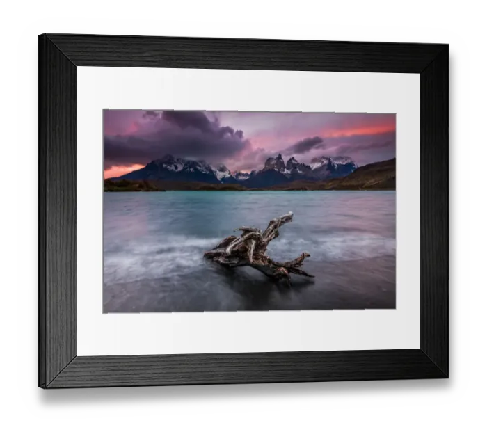 Framed Print : Dramatic dawn in Torres del Paine, Chile Framed Print : Dramatic dawn in Torres del Paine, Chile