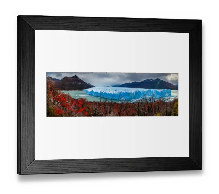 Framed Print : Panorama of Glacier Perito Moreno in autumn. Argentina, Patagonia Framed Print : Panorama of Glacier Perito Moreno in autumn. Argentina, Patagonia