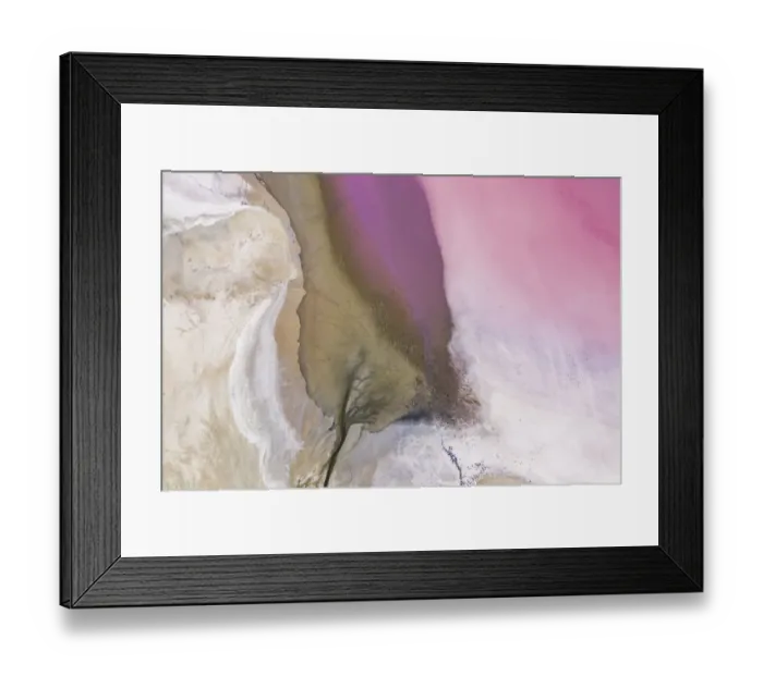 Framed Print : Aerial view of the salty pink lake. Pink Salt Lake Hutt Lagoon Framed Print : Aerial view of the salty pink lake. Pink Salt Lake Hutt Lagoon