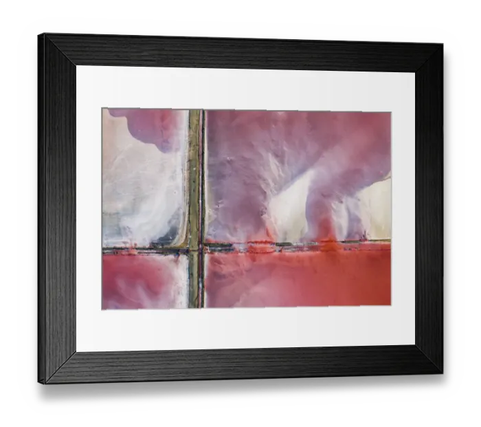 Framed Print : Aerial view of the salty pink lake. Pink Salt Lake Torrevieja Framed Print : Aerial view of the salty pink lake. Pink Salt Lake Torrevieja
