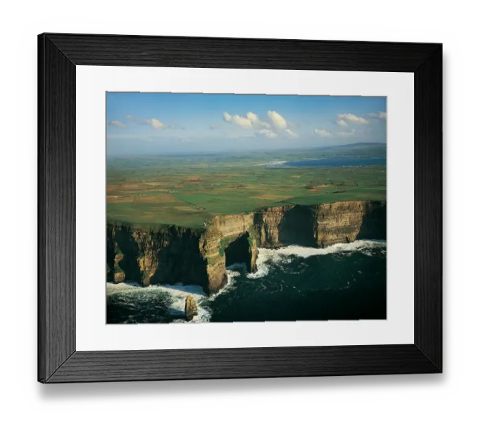 Framed Print : Cliffs Of Moher and Liscannor Bay in background, County Clare, Ireland Framed Print : Cliffs Of Moher and Liscannor Bay in background, County Clare, Ireland