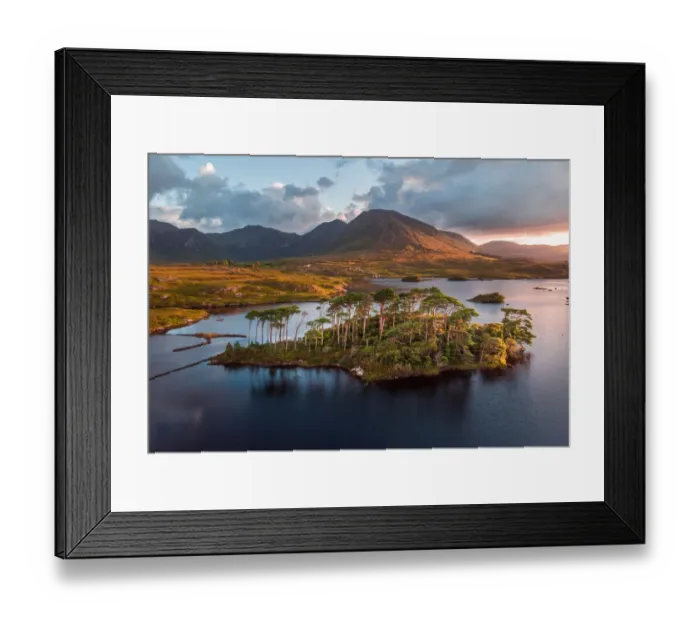 Framed Print : Pine Island Connemara, drone shot Framed Print : Pine Island Connemara, drone shot