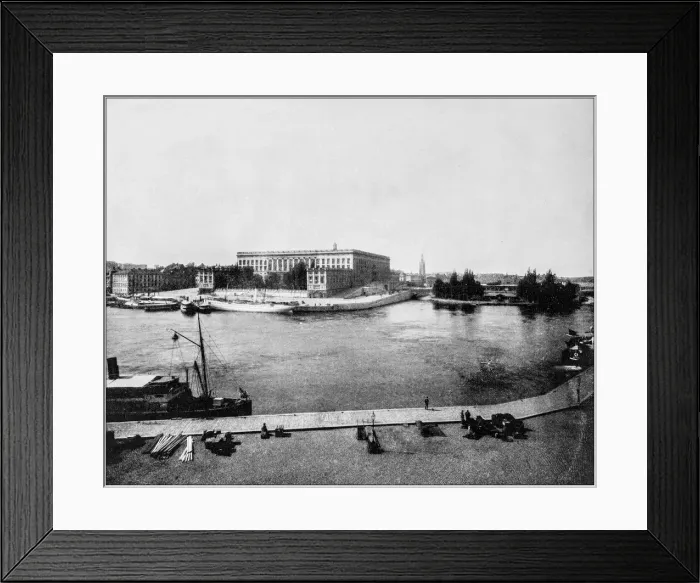 Framed Print : Antique photograph of Worlds famous sites: Stockholm, Sweden Framed Print : Antique photograph of Worlds famous sites: Stockholm, Sweden